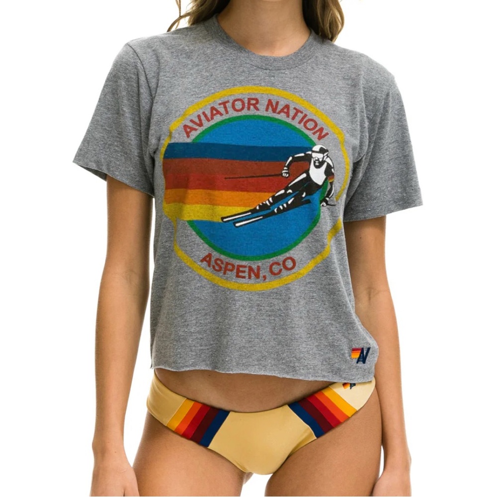Aviator Nation Heather Gray Tee